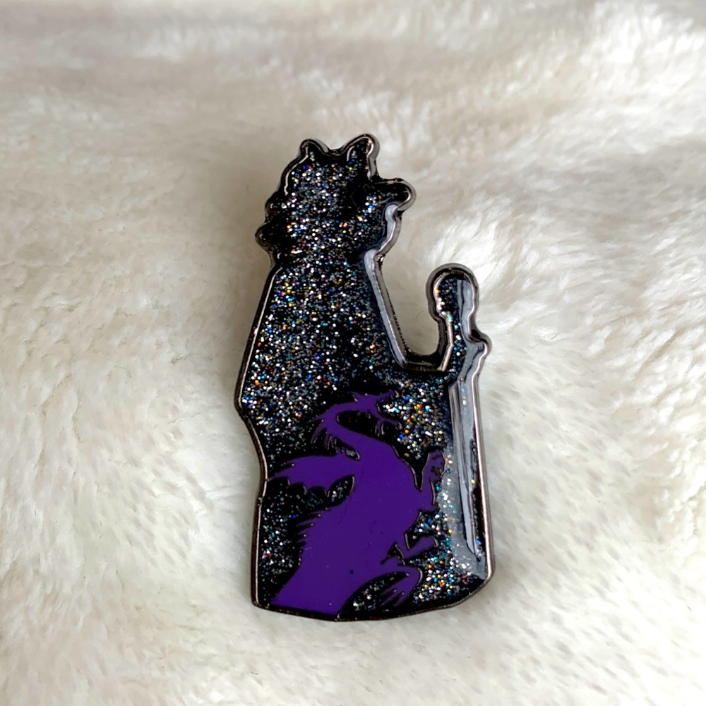 Malificent glitter silhouette dragon Villains